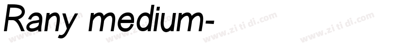 Rany medium字体转换